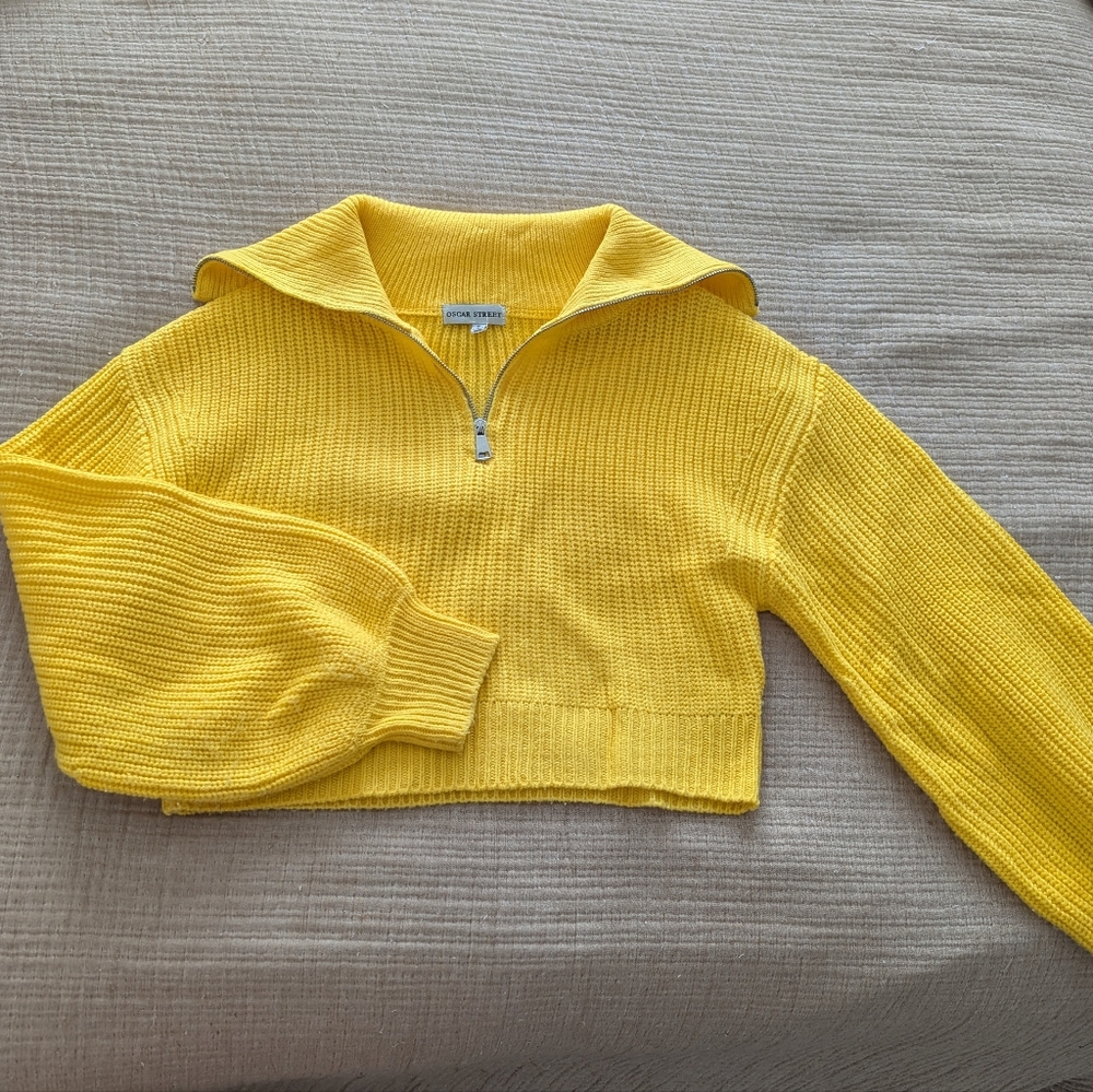 Showpo Yellow Quarter Zip Sweater
